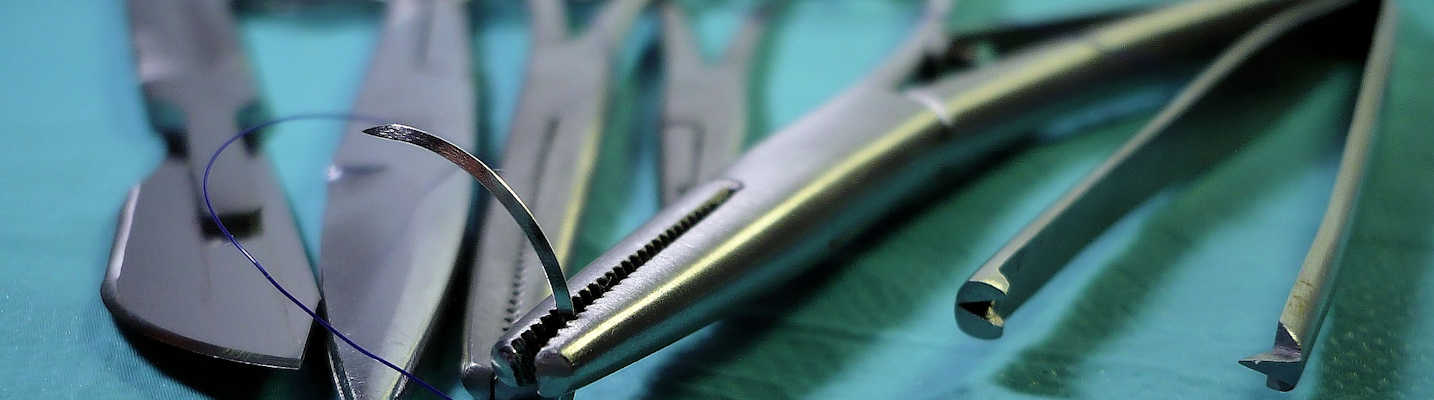 Image of surgical tools, representing the instruments that can cause injury or death during surgery leading to the need for hiring medical malpractice lawyers in WV .